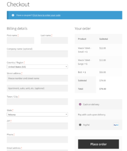 WooCommerce Checkout Page