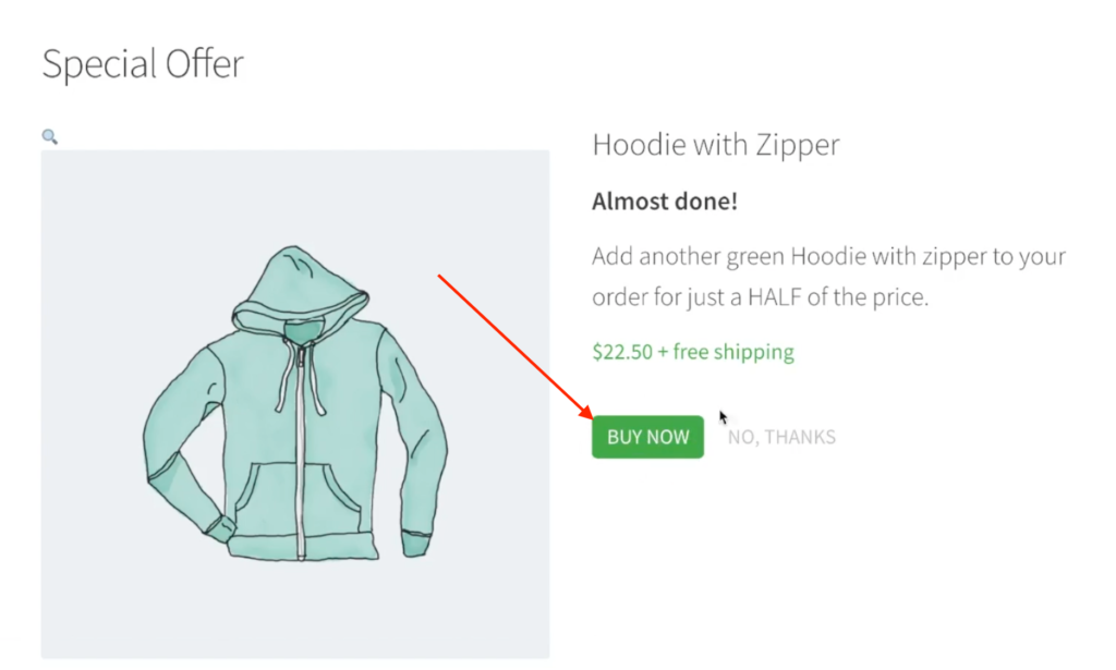 WooCommerce one click upsell